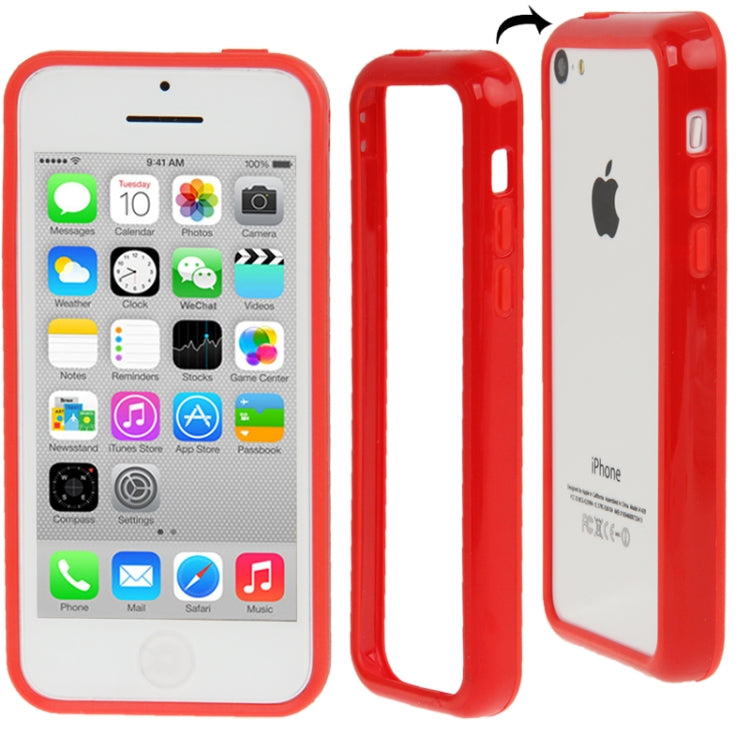 New Light Plastic + TPU Material Bumper Frame for iPhone 5C