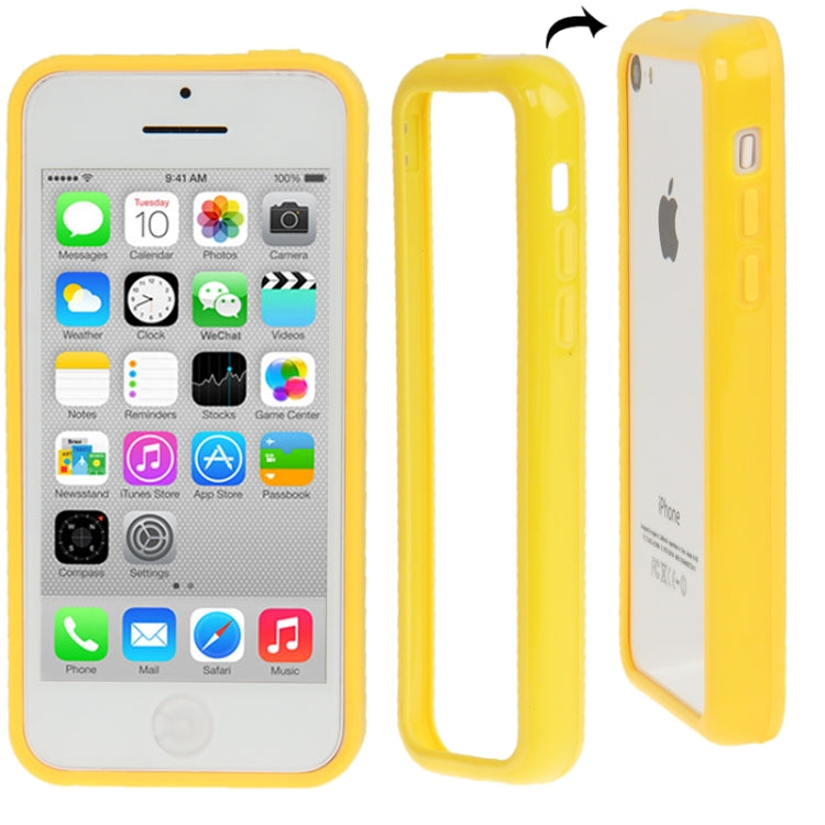 New Light Plastic + TPU Material Bumper Frame for iPhone 5C