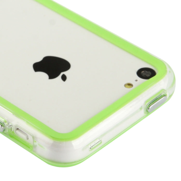 Transparent Plastic + TPU Material Bumper Frame with Volume Buttons for iPhone 5C