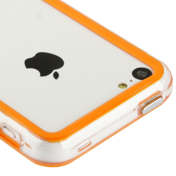 Transparent Plastic + TPU Material Bumper Frame with Volume Buttons for iPhone 5C
