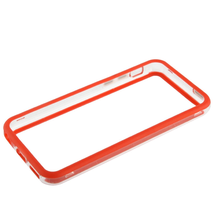 Transparent Plastic + TPU Material Bumper Frame with Volume Buttons for iPhone 5C