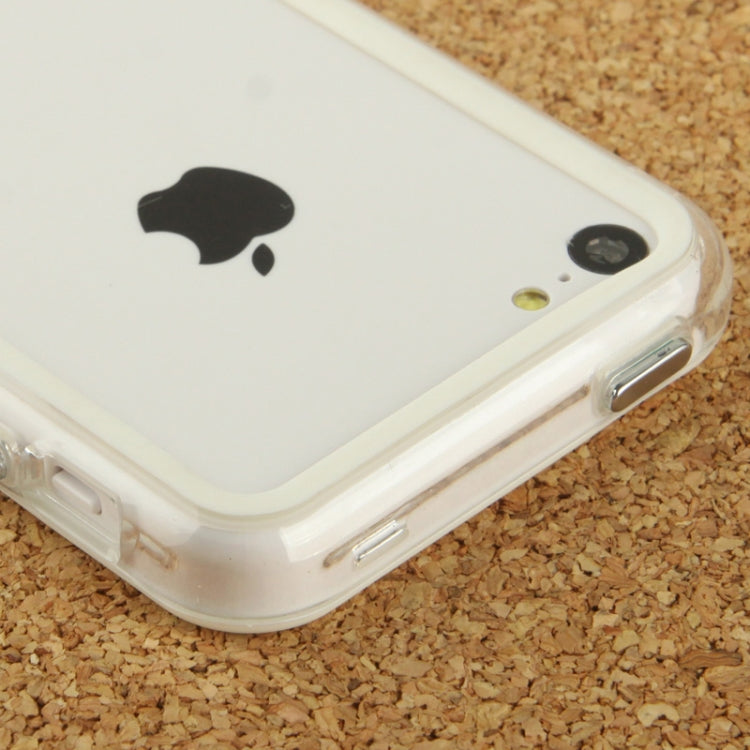 Transparent Plastic + TPU Material Bumper Frame with Volume Buttons for iPhone 5C