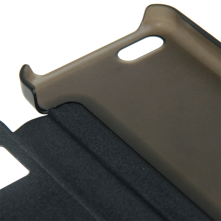 Cloth Texture Flip Leather Cover Plastic Case with Call Display ID for iPhone 5C