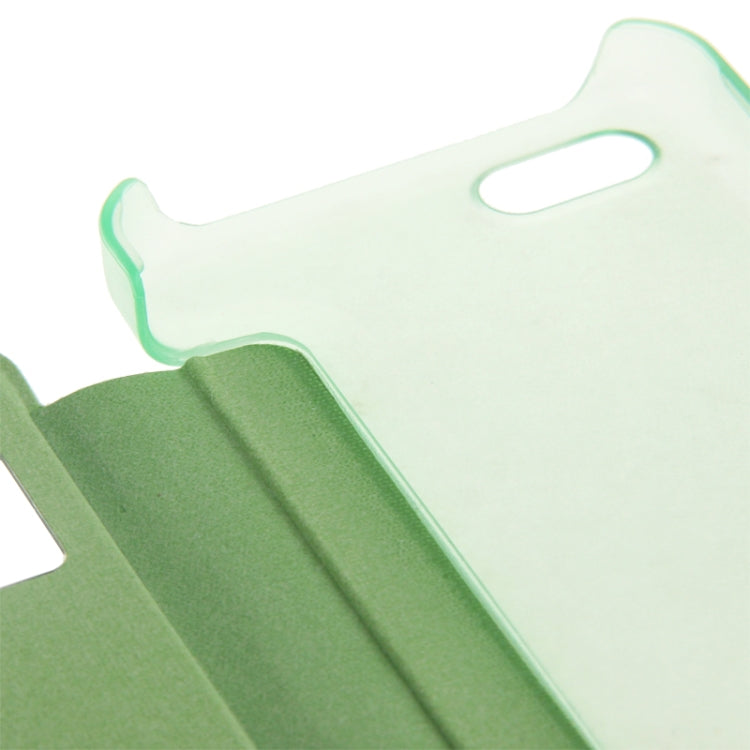 Cloth Texture Flip Leather Cover Plastic Case with Call Display ID for iPhone 5C