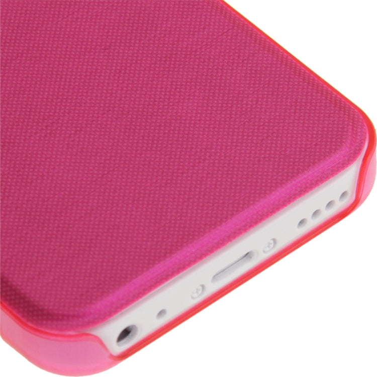 Cloth Texture Flip Leather Cover Plastic Case with Call Display ID for iPhone 5C