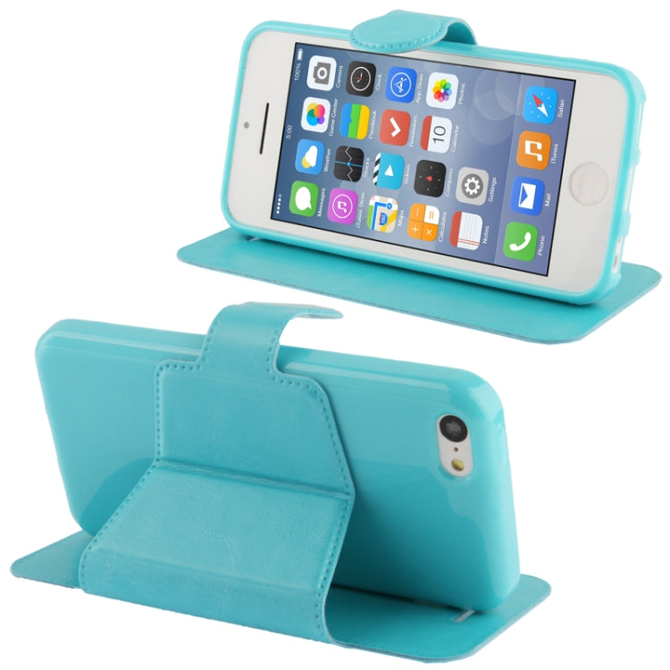 Fine Sheepskin Texture Flip Leather Case with Holder for iPhone 5C