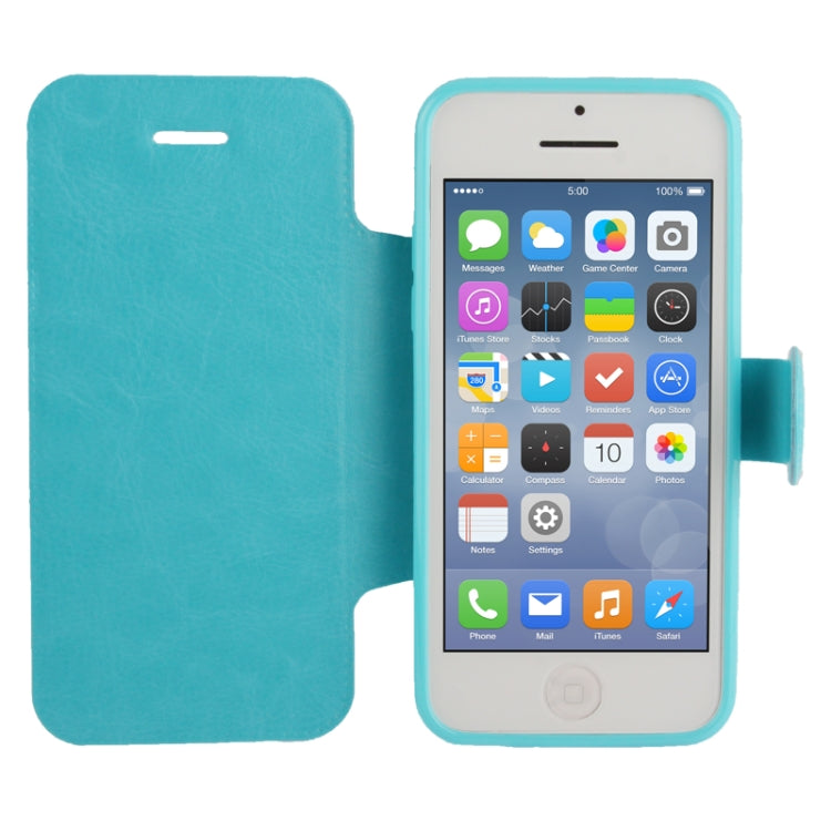 Fine Sheepskin Texture Flip Leather Case with Holder for iPhone 5C