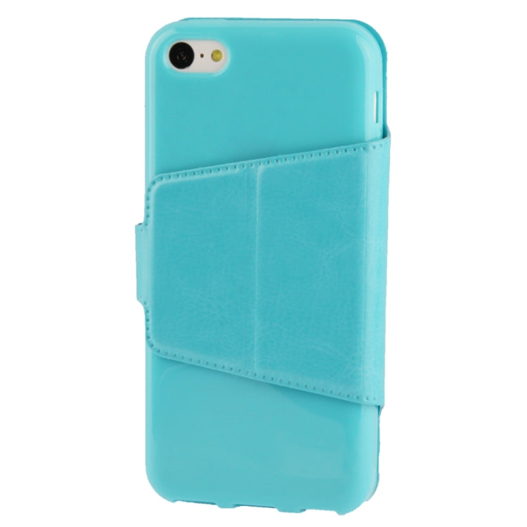 Fine Sheepskin Texture Flip Leather Case with Holder for iPhone 5C