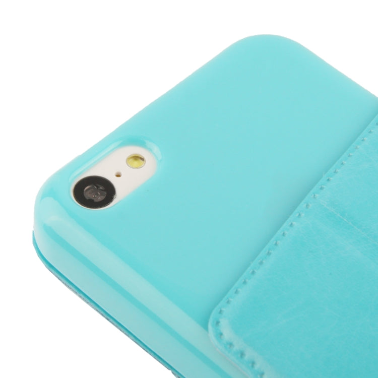 Fine Sheepskin Texture Flip Leather Case with Holder for iPhone 5C