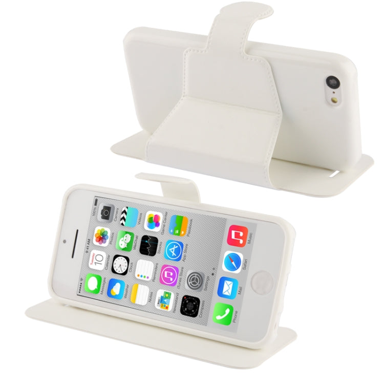 Fine Sheepskin Texture Flip Leather Case with Holder for iPhone 5C