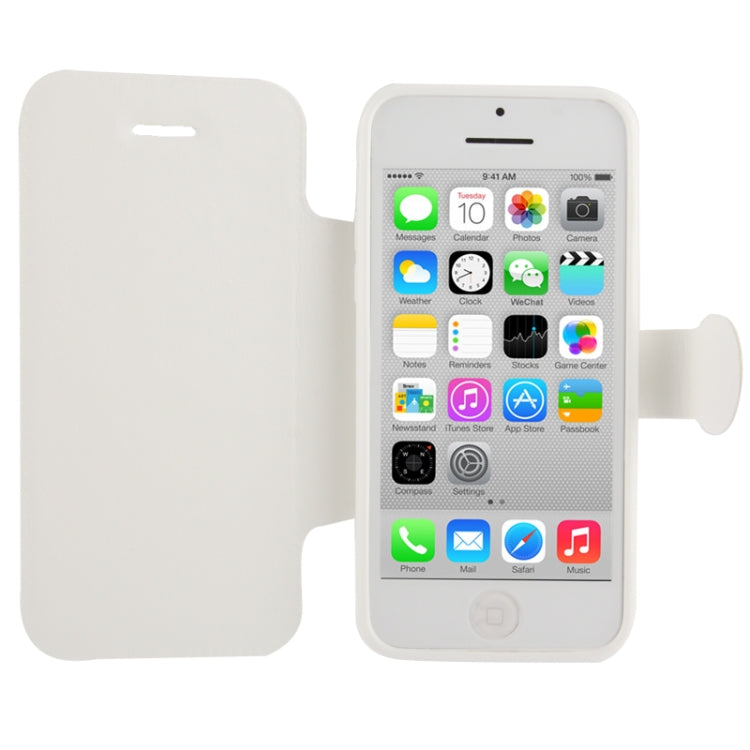 Fine Sheepskin Texture Flip Leather Case with Holder for iPhone 5C