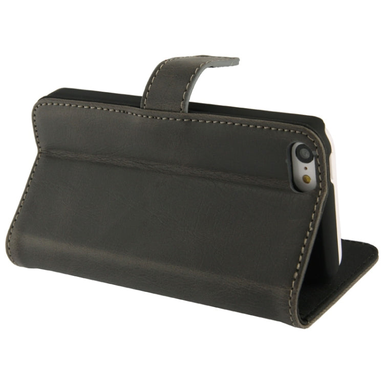 Crazy Horse Texture Leather Case with Credit Card Slot & Holder for iPhone 5C