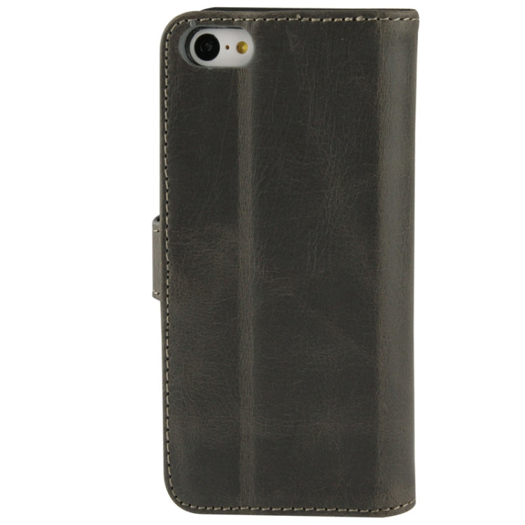 Crazy Horse Texture Leather Case with Credit Card Slot & Holder for iPhone 5C