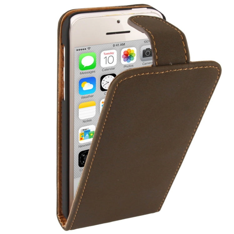 Attractive Scrub Surface Vertical Flip Leather Case for iPhone 5C
