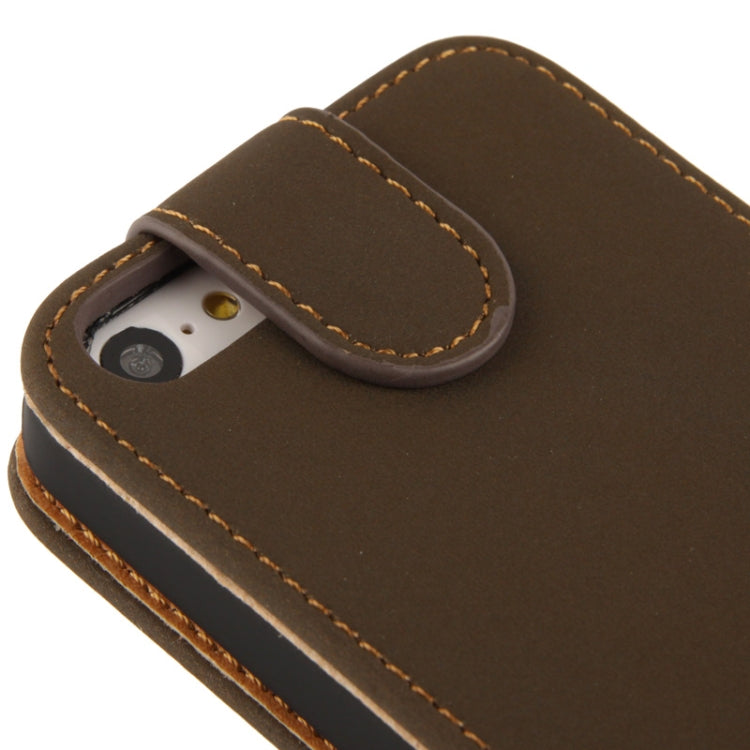 Attractive Scrub Surface Vertical Flip Leather Case for iPhone 5C
