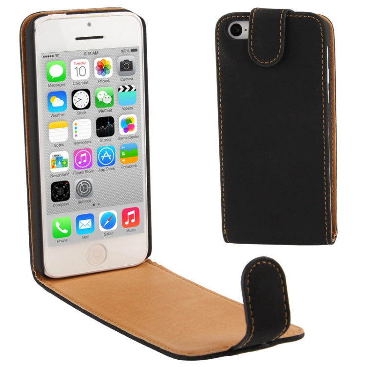 Attractive Scrub Surface Vertical Flip Leather Case for iPhone 5C