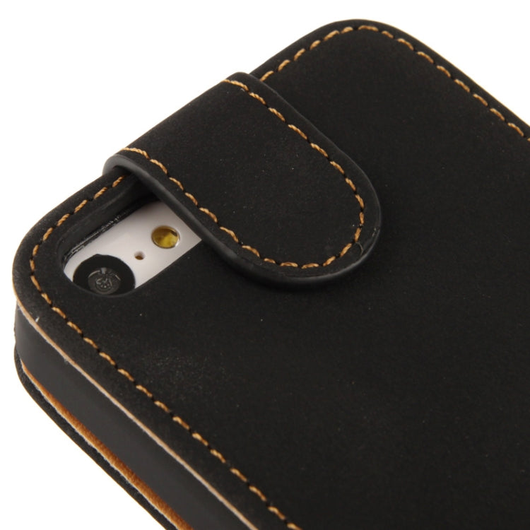 Attractive Scrub Surface Vertical Flip Leather Case for iPhone 5C