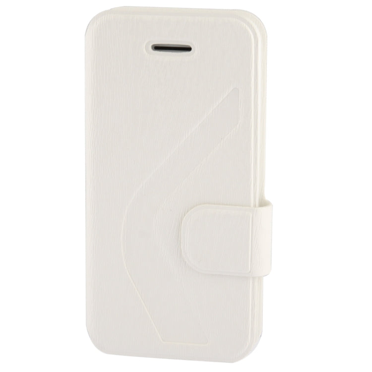 Wood Texture Flip Leather Case with Holder for iPhone 5C