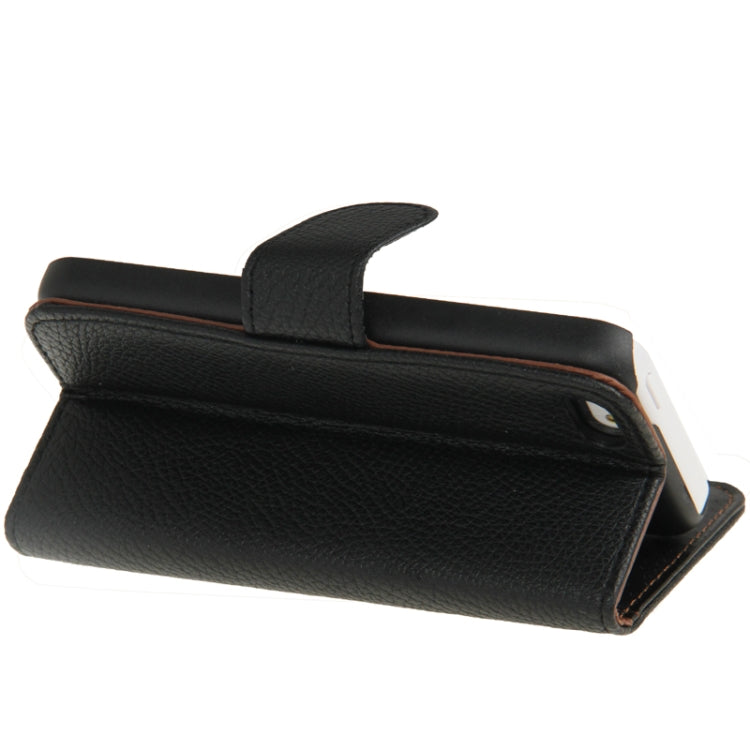Litchi Texture Horizontal Flip Leather Case with Credit Card Slots & Holder for iPhone 5C