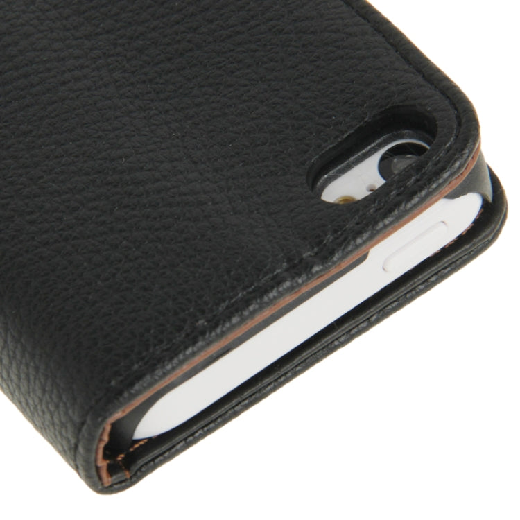 Litchi Texture Horizontal Flip Leather Case with Credit Card Slots & Holder for iPhone 5C