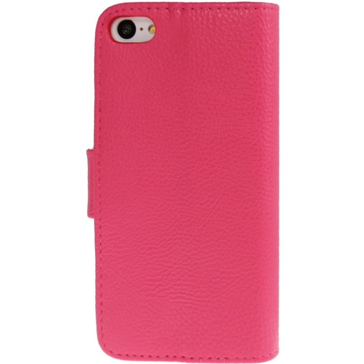 Litchi Texture Horizontal Flip Leather Case with Credit Card Slots & Holder for iPhone 5C