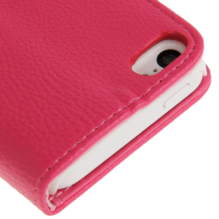 Litchi Texture Horizontal Flip Leather Case with Credit Card Slots & Holder for iPhone 5C