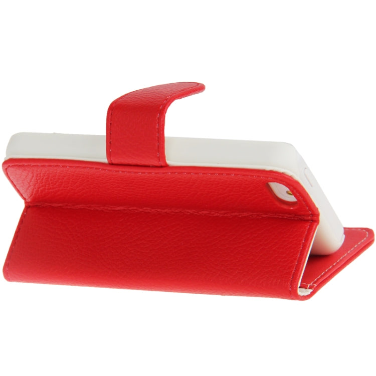 Litchi Texture Horizontal Flip Leather Case with Credit Card Slots & Holder for iPhone 5C