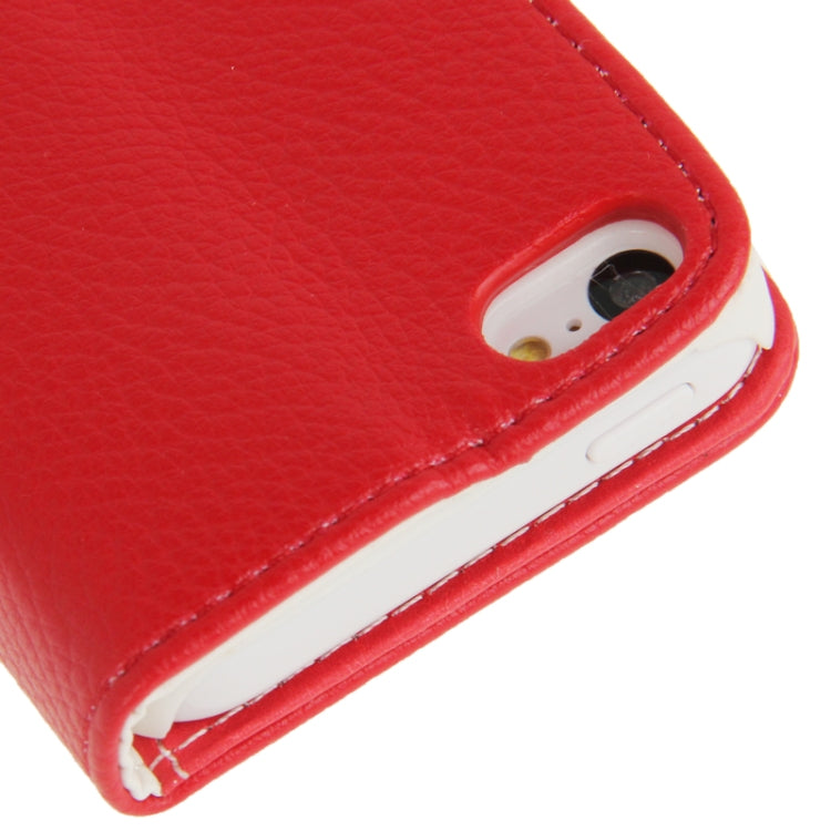 Litchi Texture Horizontal Flip Leather Case with Credit Card Slots & Holder for iPhone 5C