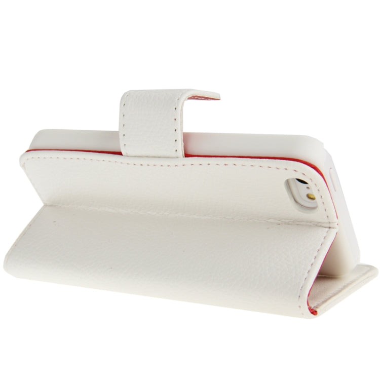 Litchi Texture Horizontal Flip Leather Case with Credit Card Slots & Holder for iPhone 5C