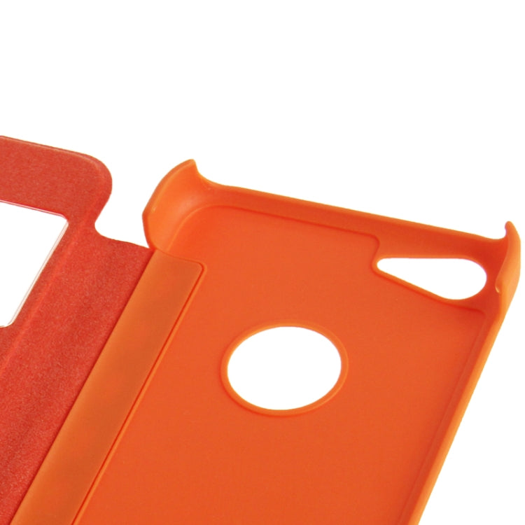 Small Plaid Texture Horizontal Flip Leather Cover Plastic Case with Call Display ID for iPhone 5C