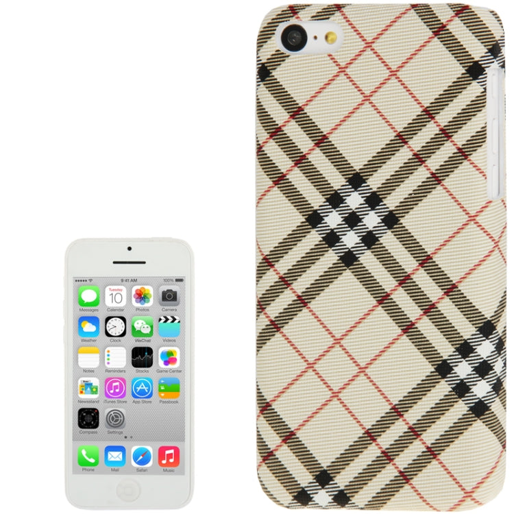 Plaid Pattern Skinning Plastic Case for iPhone 5C