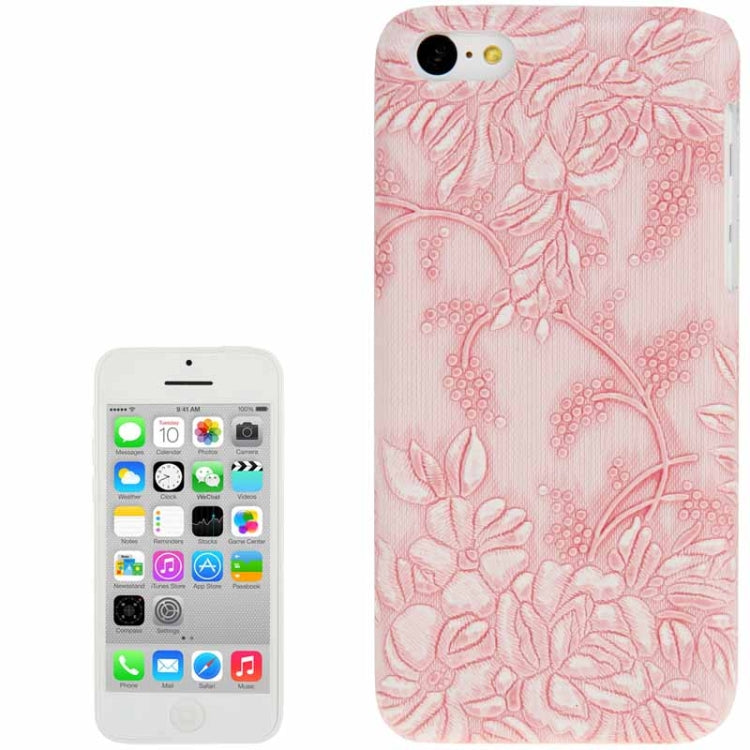 Palace Peony Pattern Skinning Plastic Case for iPhone 5C