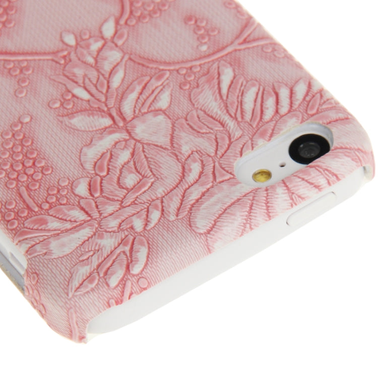 Palace Peony Pattern Skinning Plastic Case for iPhone 5C