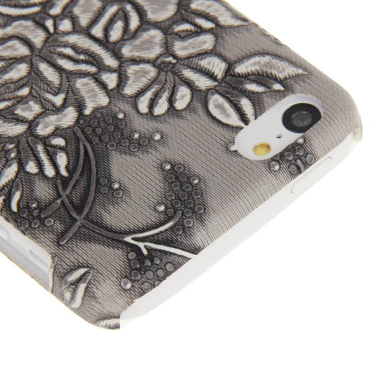 Palace Peony Pattern Skinning Plastic Case for iPhone 5C