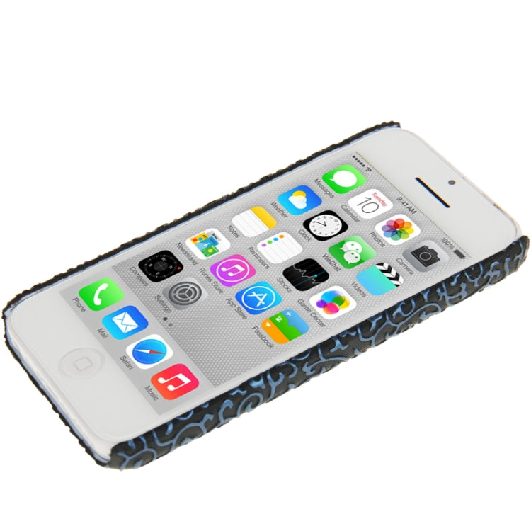 Palace Process Decorative Pattern  Skinning Plastic Case for iPhone 5C(Dark Blue)