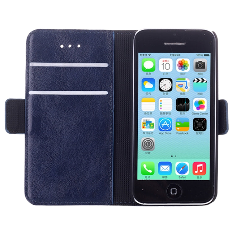 Oil Leather Case with Card Slot & Holder for iPhone 5C