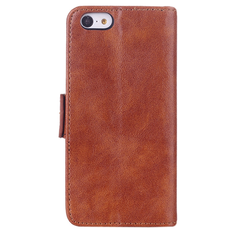 Oil Leather Case with Card Slot & Holder for iPhone 5C