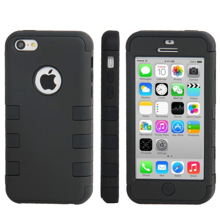 2-color Series Plastic + Silicon Combination Case for iPhone 5C