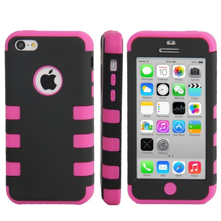 2-color Series Plastic + Silicon Combination Case for iPhone 5C