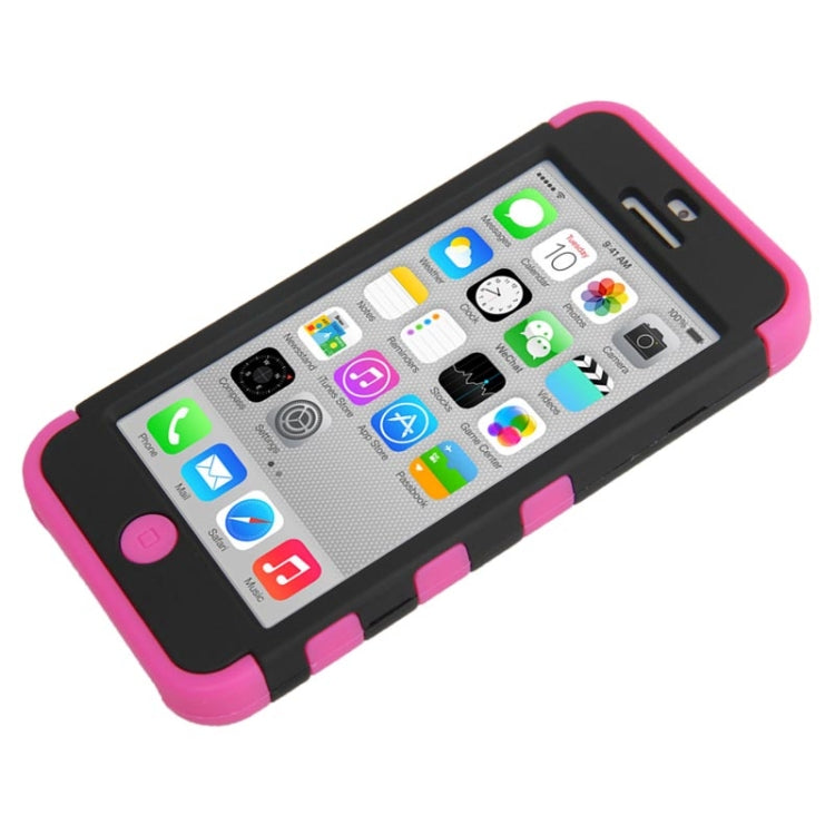 2-color Series Plastic + Silicon Combination Case for iPhone 5C