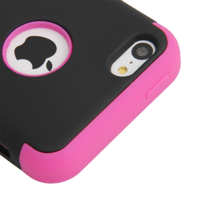 2-color Series Plastic + Silicon Combination Case for iPhone 5C