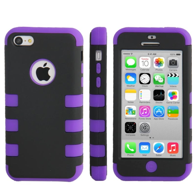 2-color Series Plastic + Silicon Combination Case for iPhone 5C