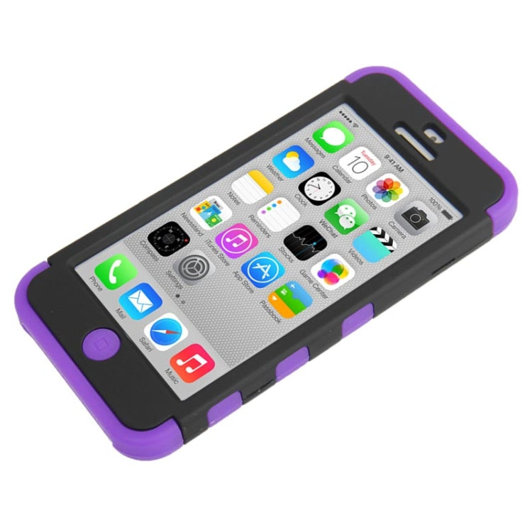 2-color Series Plastic + Silicon Combination Case for iPhone 5C