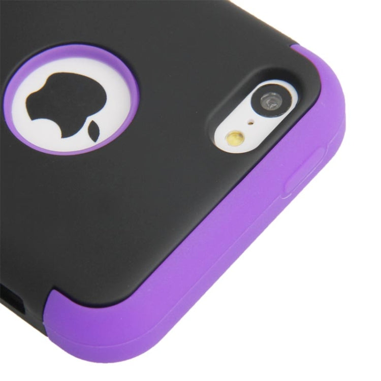 2-color Series Plastic + Silicon Combination Case for iPhone 5C