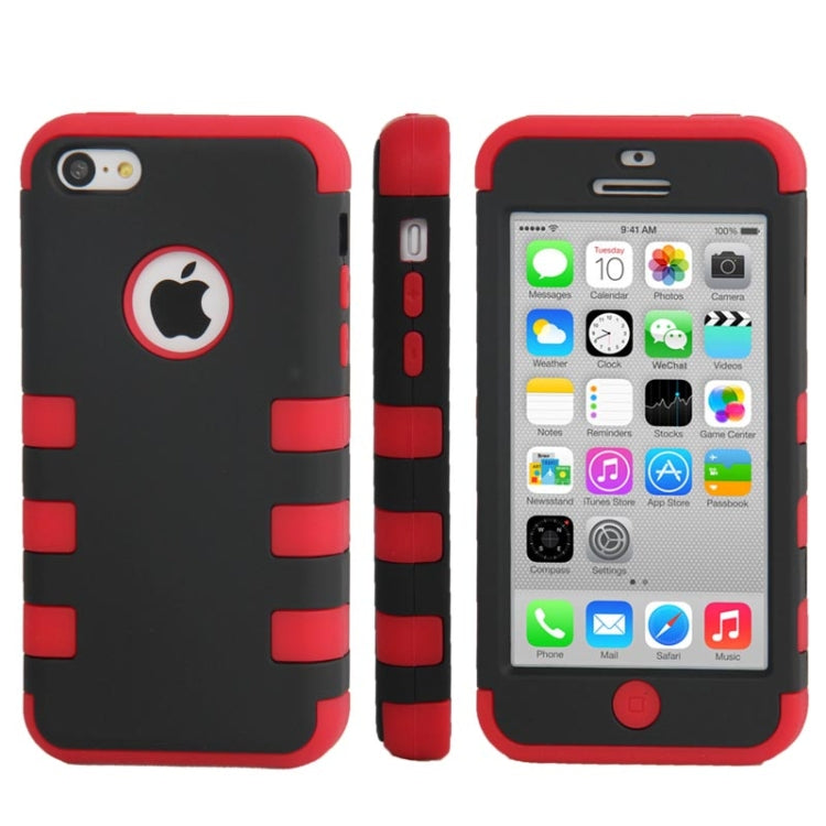 2-color Series Plastic + Silicon Combination Case for iPhone 5C