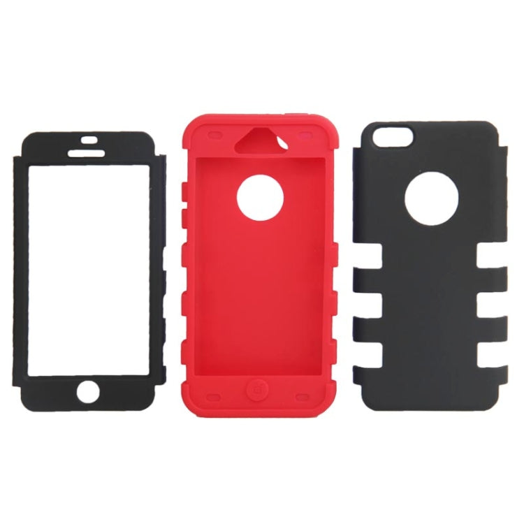2-color Series Plastic + Silicon Combination Case for iPhone 5C