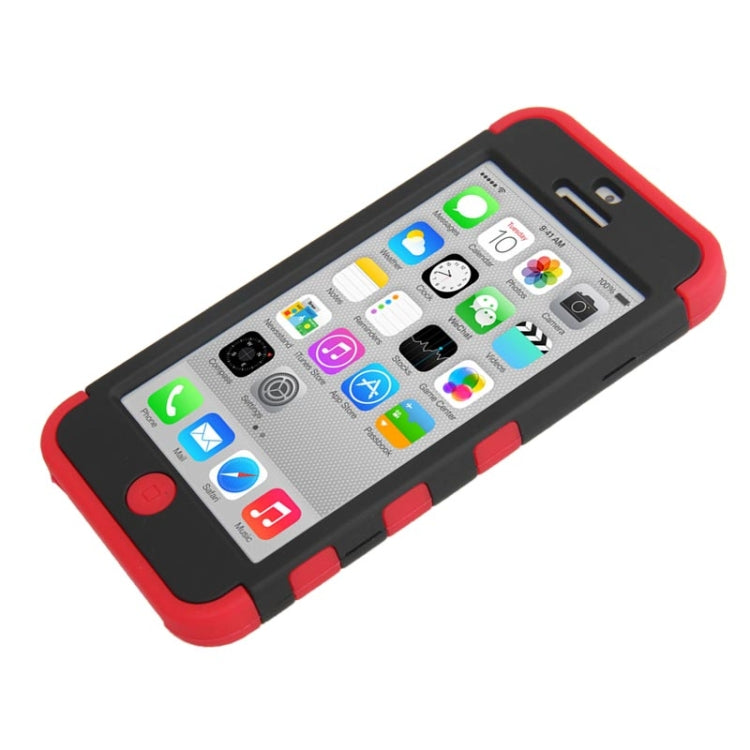 2-color Series Plastic + Silicon Combination Case for iPhone 5C