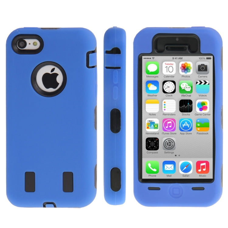 Anti-scratch Plastic + Silicon Combination Case for iPhone 5C