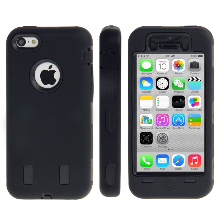 Anti-scratch Plastic + Silicon Combination Case for iPhone 5C