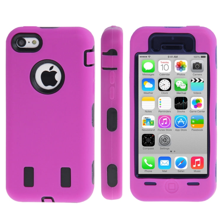 Anti-scratch Plastic + Silicon Combination Case for iPhone 5C